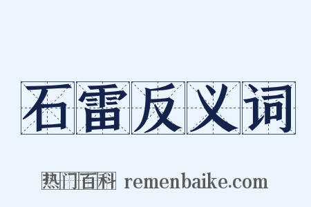 石雷反义词是什么意思的图片
